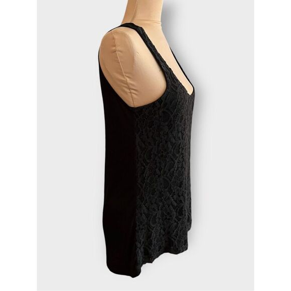 Vintage Area Women’s Medium Black Lace Detail Sleeveless Tank Top Blouse - Picture 2 of 9